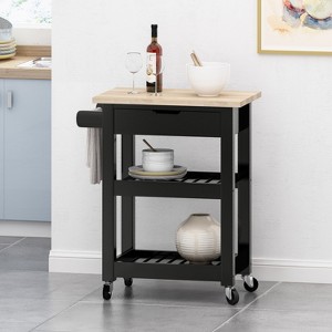 1 Storage Drawer Kitchen Island Utility Storage Cart-Christopher Knight Home - 1 of 4