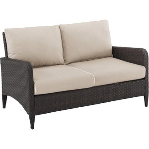 HomeStock Kiawah Outdoor Wicker Loveseat - 1 of 4