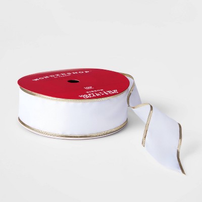 2" Woven Ribbon White 100ft - Wondershop™