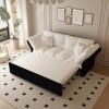 Lycvki 74.8" Queen Pull Out Sofa Bed, 3-in-1 Convertible Sleeper Tufted Sofa with 2 Soft Pillows - 3 of 4