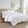 VCNY 2pc Twin Tufted Boho Medallion Comforter Set White: Hypoallergenic, Microfiber, Machine Washable - 2 of 4