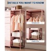16 Drawers Dresser for Bedroom, Clothes Storage Organizer with Hanging Rack, 51" Tall Chest of Drawers with Fabric Bins, Large Closet Dresser - 4 of 4