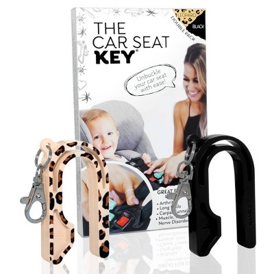 The Car Seat Key Car Seat Accessories - Leopard & Black 2pk