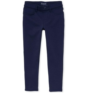 The Children's Place Girls Uniform Ponte Knit Pull On Jeggings Blue 6X/7S - 1 of 4
