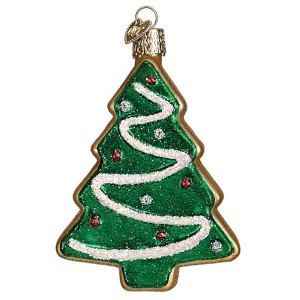 Old World Christmas 4.0 Inch Christmas Tree Sugar Cookie Ornament Green Icing Decorated Tree Ornaments - 1 of 3