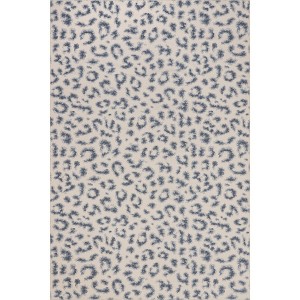Nuloom Mason Pet Friendly Machine Washable Contemporary Leopard Print Area Rug, Square 6' x 6', Blue - 1 of 4