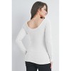 Hello Miz Women's Ribbed Scoop Neck Long Sleeve Maternity Top - 2 of 3