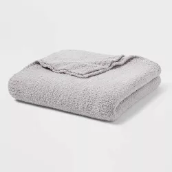 King Cozy Chenille Bed Blanket Gray - Threshold™