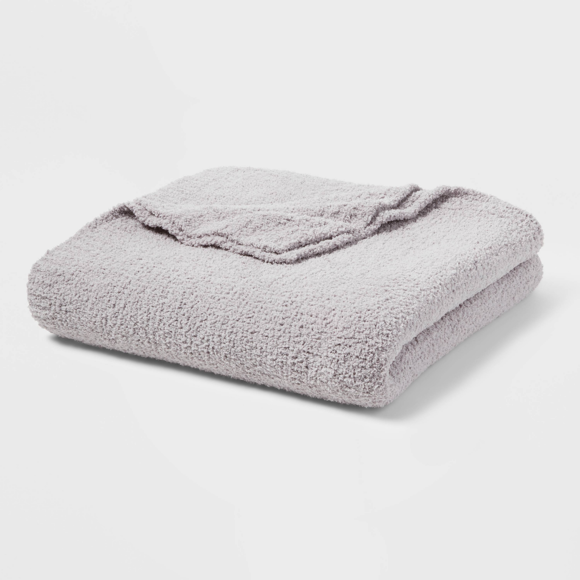 Full/Queen Cozy Chenille Bed Blanket Gray - Threshold™