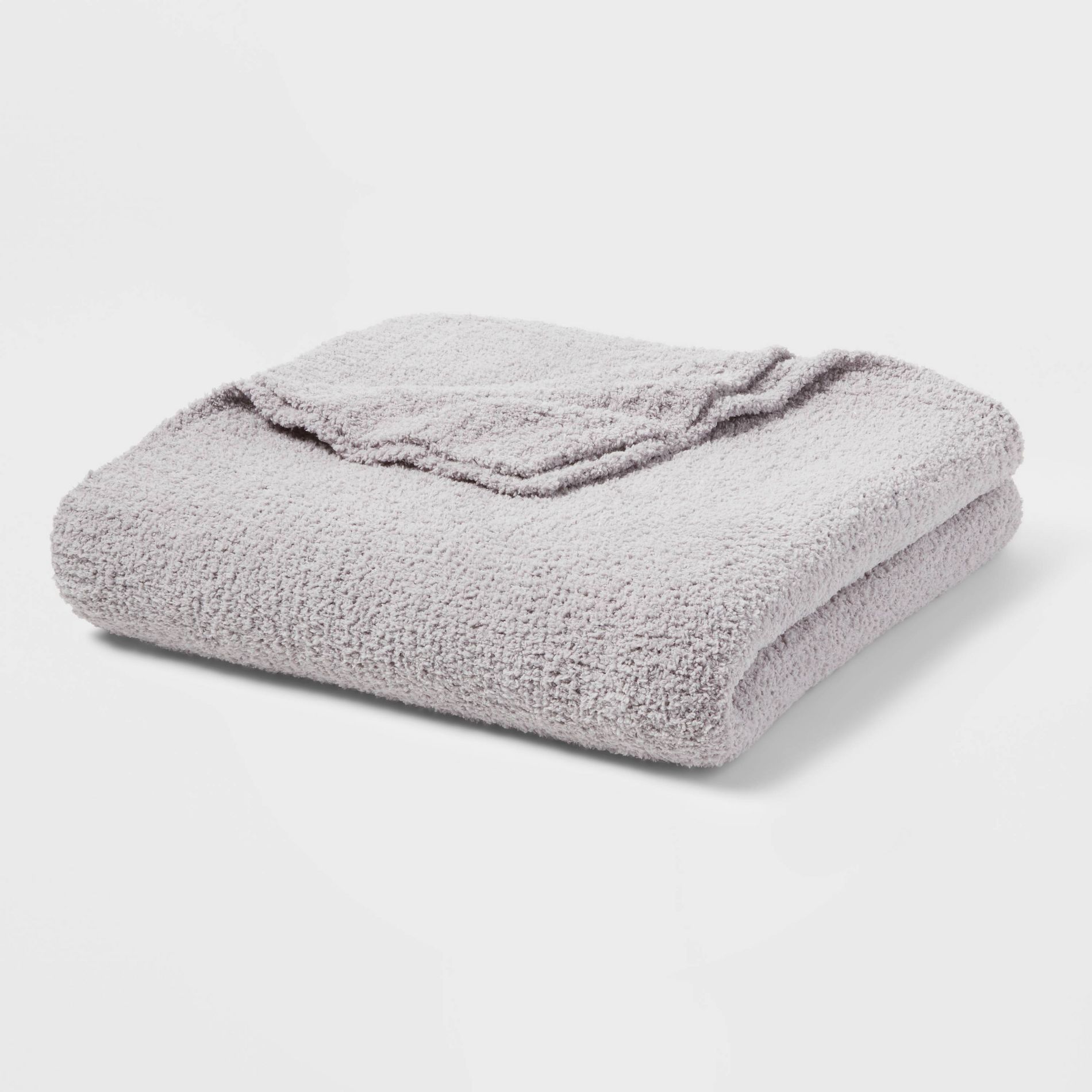 Full/Queen Cozy Chenille Bed Blanket Gray - Threshold™: Midweight Knitted, Machine Washable, No Backing