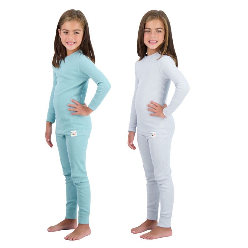 Sleep On It 100% Organic Cotton Rib Knit Snug-Fit 4-Piece and 6-Piece Pajama Sets for Boys & Girls, 4 of 8