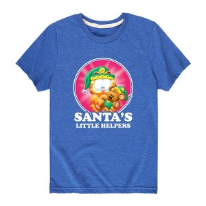 Boys' - Garfield - Santas Little Helpers Short Sleeve Graphic T-Shirt - 1 of 4