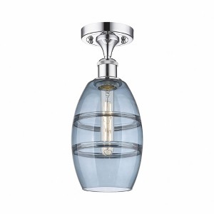 Vaz - 1 Light Semi-Flush Mount In Industrial Style-9.38 Inches Tall and 5.88 Inches Wide - 1 of 1