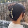 Unique Bargains Women's Faux Crystal Bling Bow Tie Hair Clips and Pins Gold Tone 1 Pc - 2 of 4