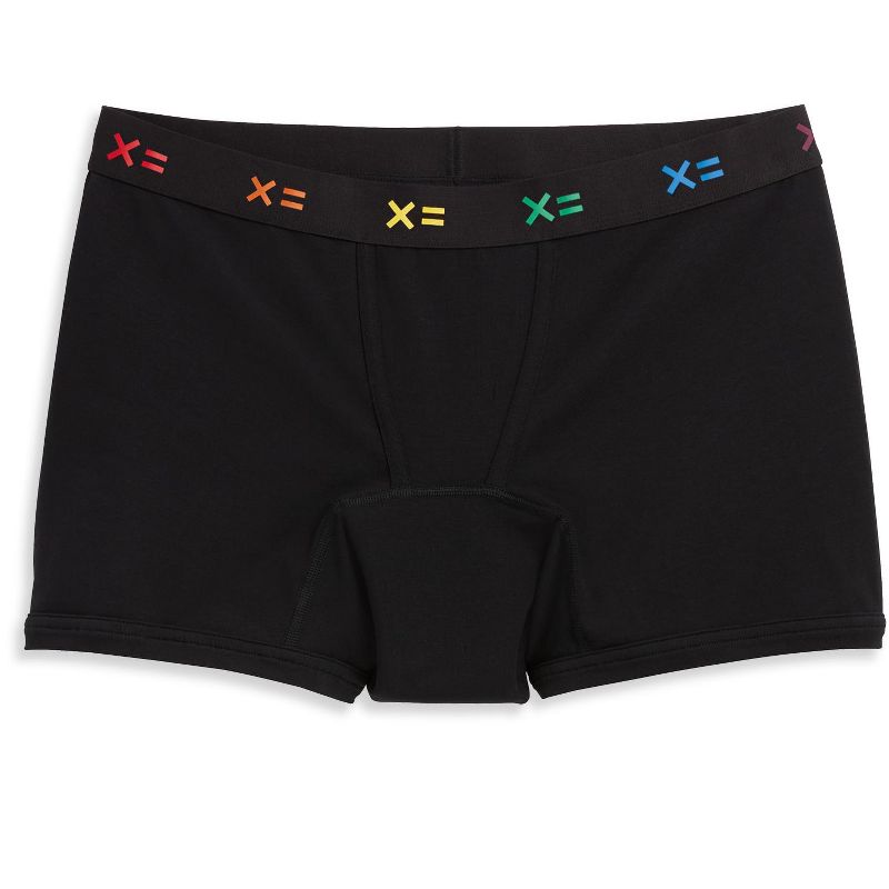 TomboyX Women's First Line Period Leakproof  4.5" Inseam Boxer Briefs Underwear, Soft Cotton Stretch Comfortable (3XS-6X), 1 of 2