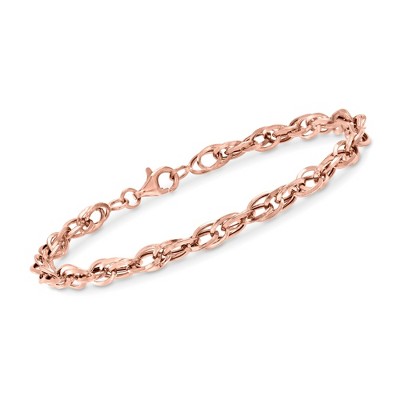 Ross-Simons 14kt Rose Gold Double Oval-Link Bracelet