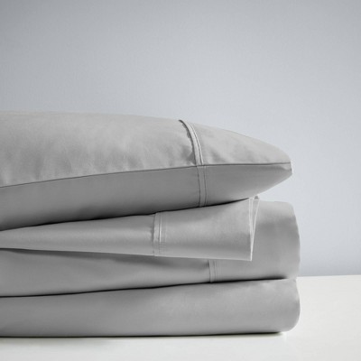 King Blue Cotton Blend Sateen Weave 4-Piece Sheet Set