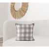HomeRoots 20" X 20" Light Gray And Ivory Polyester Plaid Zippered Pillow - 2 of 4