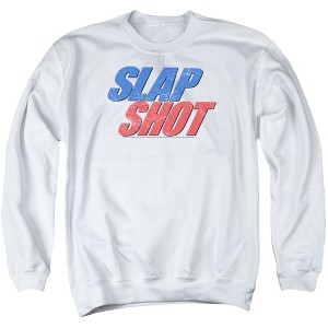 Slap Shot Blue & Red Logo Adult Crewneck Sweatshirt - 1 of 4