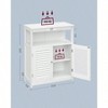 Floor Storage Cabinet, Freestanding with Double Shutter Doors, Adjustable Shelf, White for Living Room Entryway Kitchen - 3 of 4
