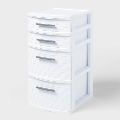 4 Drawer Medium Tower White - Brightroom