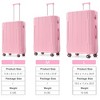 Lyngins 3-Piece Hardside Luggage Set – 20" Airline-Approved Carry on Luggage, 24" & 28" Checked Spinner Suitcases, ABS Durable Lightweight Shell - 3 of 4