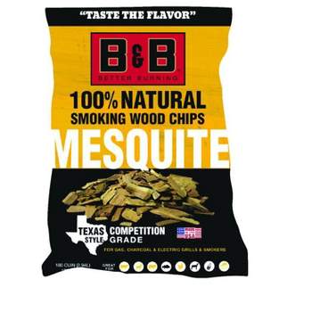 B&B Charcoal All Natural Mesquite Wood Smoking Chips 180 cu in