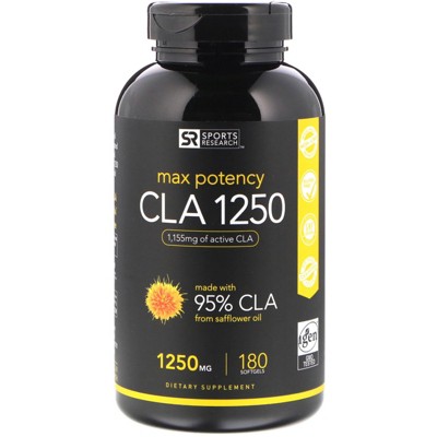 Sports Research CLA 1250, Max Potency, Softgel