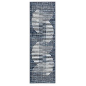 Machine Washable Area Rugs Modern Abstract Indoor Mat Non Shedding Neutral Throw Rugs Foldable Geometric Strip Thin Floor Cover for Living Room - 1 of 4
