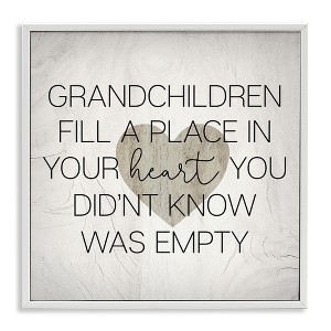 Stupell Industries Heartwarming Grandchildren Phrase Framed Giclee Art, White, 24" x 24" - 1 of 4