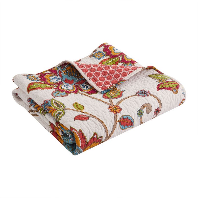 Clementine Floral Quilted Throw - Levtex Home, 4 of 5