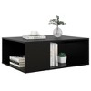 vidaXL Coffee Table Black Engineered Wood Medium Rectangular Modern - 4 of 4
