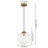 Rennnsan Ulverra 9"W 1-Light Globe Glass Modern Dimmable Pendant in Gold - 3 of 4