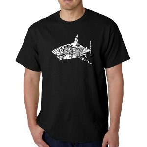 LA Pop Art Men's Word Art T-shirt - SPECIES OF SHARK - 1 of 4