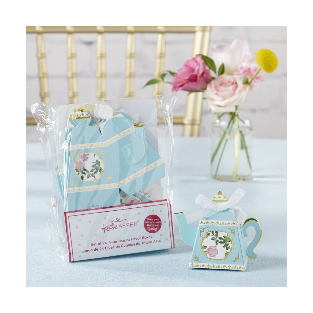 Kate Aspen Tea Time Whimsy Teapot Favor Boxes (Set of 24) - thumbnail 5