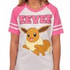 Seven Times Six Pokemon Pajama Women's Varsity Raglan Sleep Shirt V-Neck Nightgown - 3 of 4