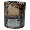Northlight 3" Hand Painted Forest and Deer Flameless Glass Candle Holder - image 4 of 4