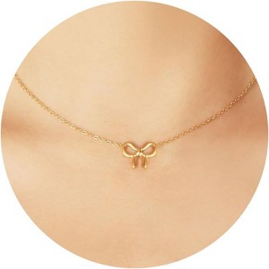 14K Gold Plated Charm Necklace for Women, Assorted Beach & Nature Themed Pendants - 1 of 4