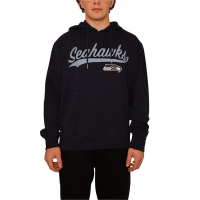 STARTER Mens Seattle Seahawks Hoodie Sweatshirt, Blue, Large