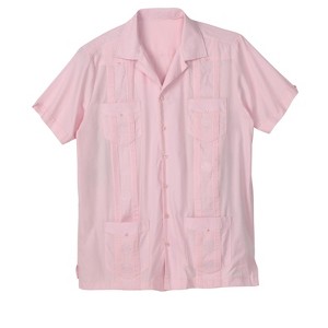 KingSize Men's Big & Tall Short-Sleeve Guayabera Shirt - 1 of 4