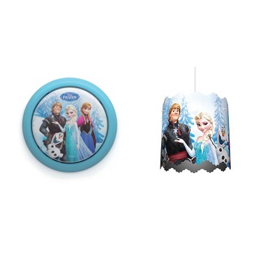 Philips Disney Frozen Push Touch Night Light w/ Philips Disney Frozen Lampshade