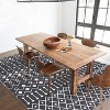 Acekool Washable Boho Area Rug, Low Pile, Non Slip, Foldable, Geometric Print for Entryway, Kitchen, Living Room, Blue Gray, Multi Sizes - 2 of 4