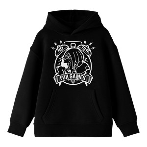 Bioworld Sonic The Hedgehog Knuckles No Time For Games Youth Black Hoodie - 1 of 3
