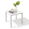 Crestlive Products Aluminum Outdoor Side Table Pool Lounge Chair Side Table Weather Resistant Small Square Coffee End Table - 2 of 4