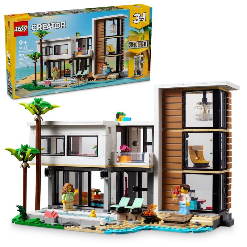 LEGO Creator 3 in 1 Modern House Toy Playset and Art Building Set 31153, 1 of 8
