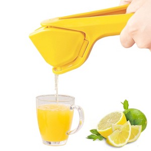 NewHome "Manual Lemon Squeezer with Fold-Flat Design, Effortless Citrus Juicer with Sideways Pivot for Easy Lemon & Lime Juicing" Yellow - 1 of 4
