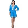 LA LEELA women's Vacation Casual Swim Holiday Beachwear Summer Beach Dress Short Casual Bathing Suit Cover Ups - 4 of 4