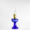 Aladdin Lincoln Drape Oil Lamp, Cobalt Glass Bright Indoor Non-Electric Fuel Lamp with Blue Meadow Shade, 24 inch - 3 of 4