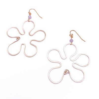 Alegria Accessories Hibiscus gold earrings