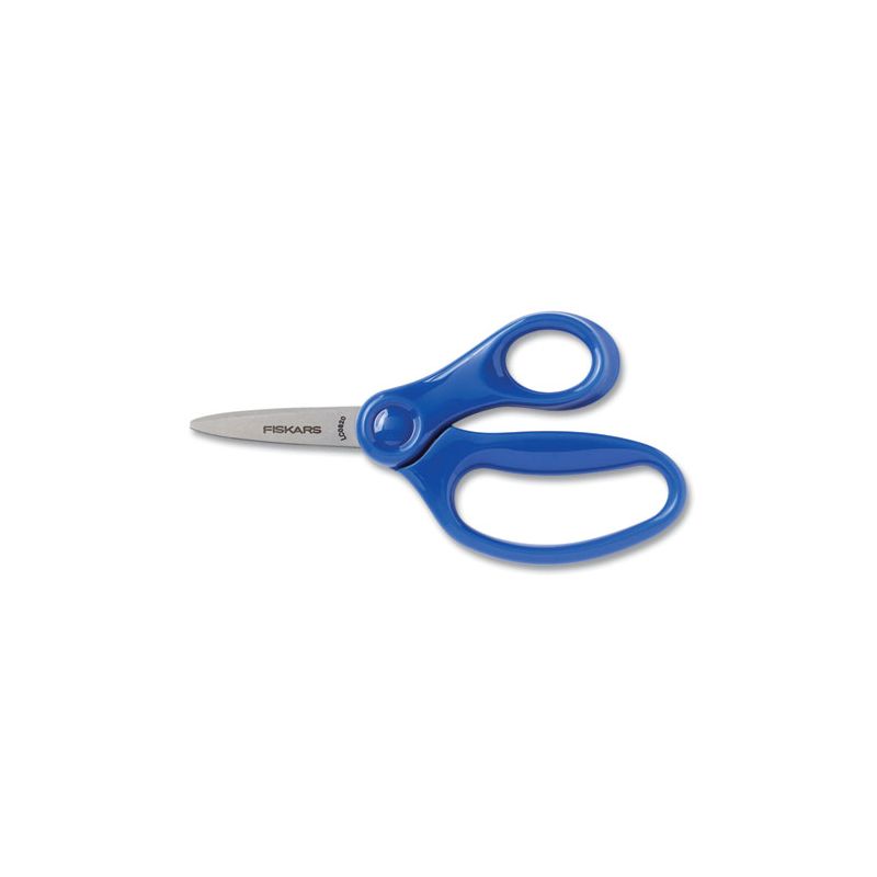 Fiskars Kids Scissors, Pointed Tip, 5" Long, 1.75" Cut Length, Straight Handles, Assorted Colors, 12/Pack, 4 of 8